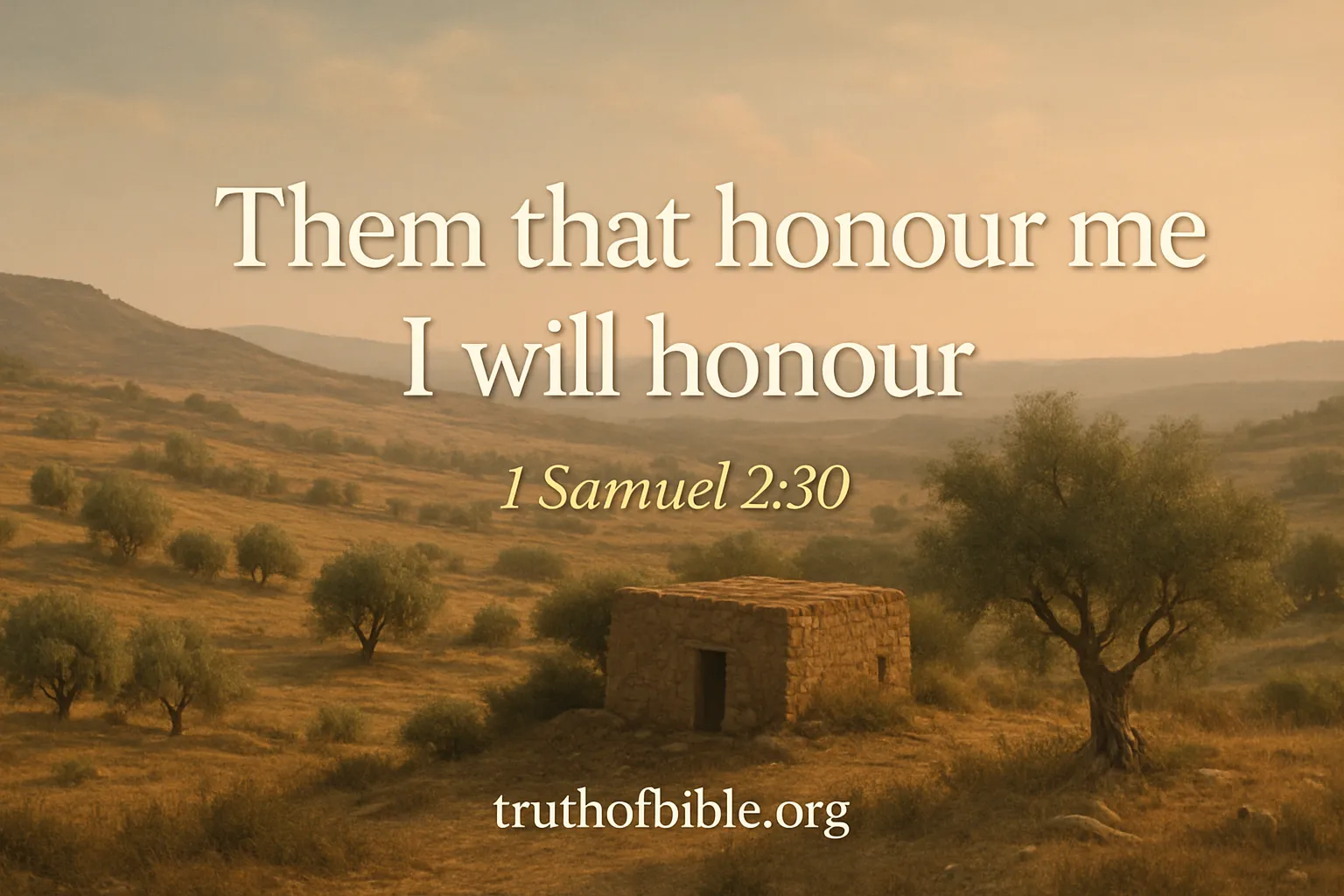 1 Samuel 2:30 — Them that honour me I will honour