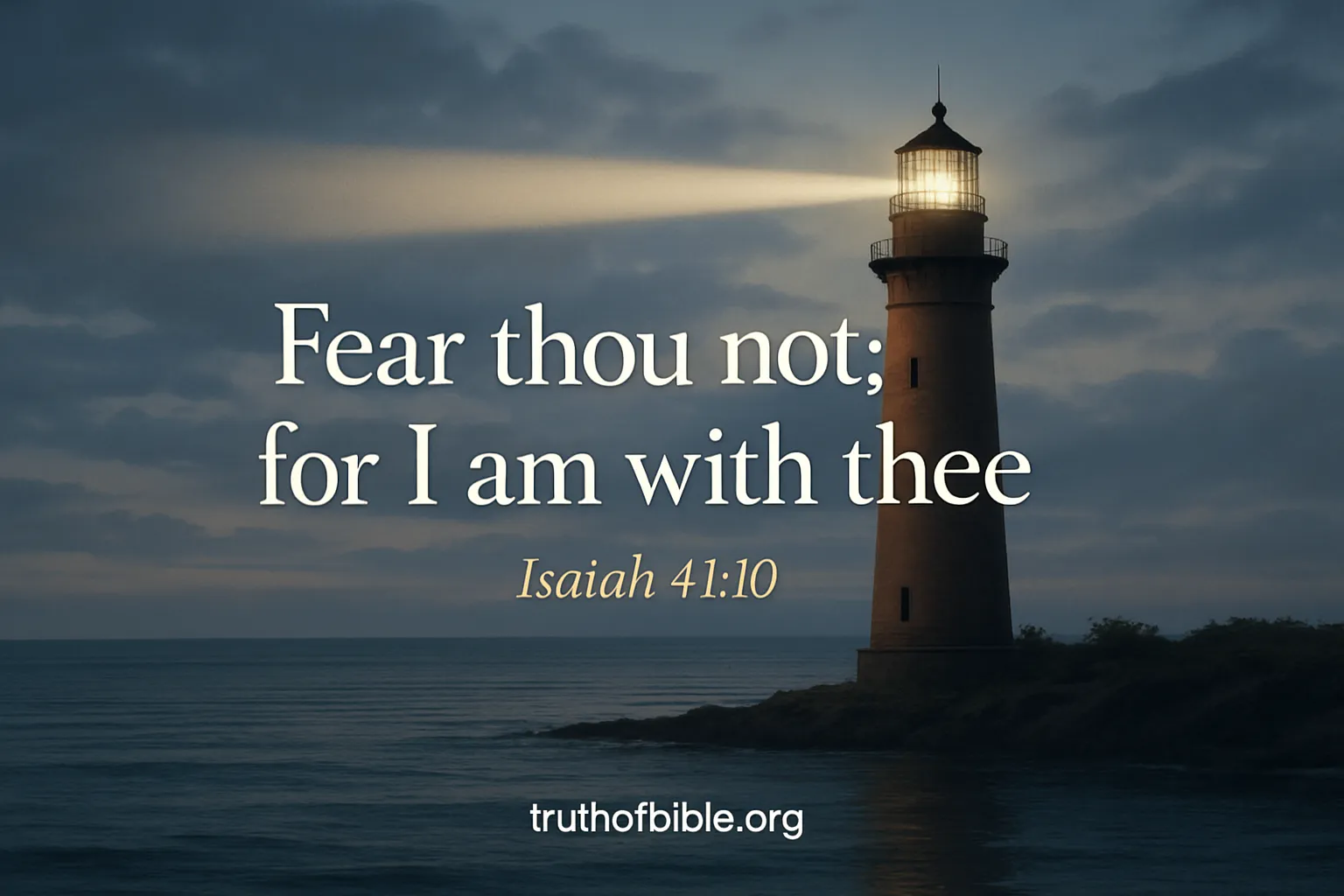 Isaiah 41:10 — Fear thou not; for I am with thee