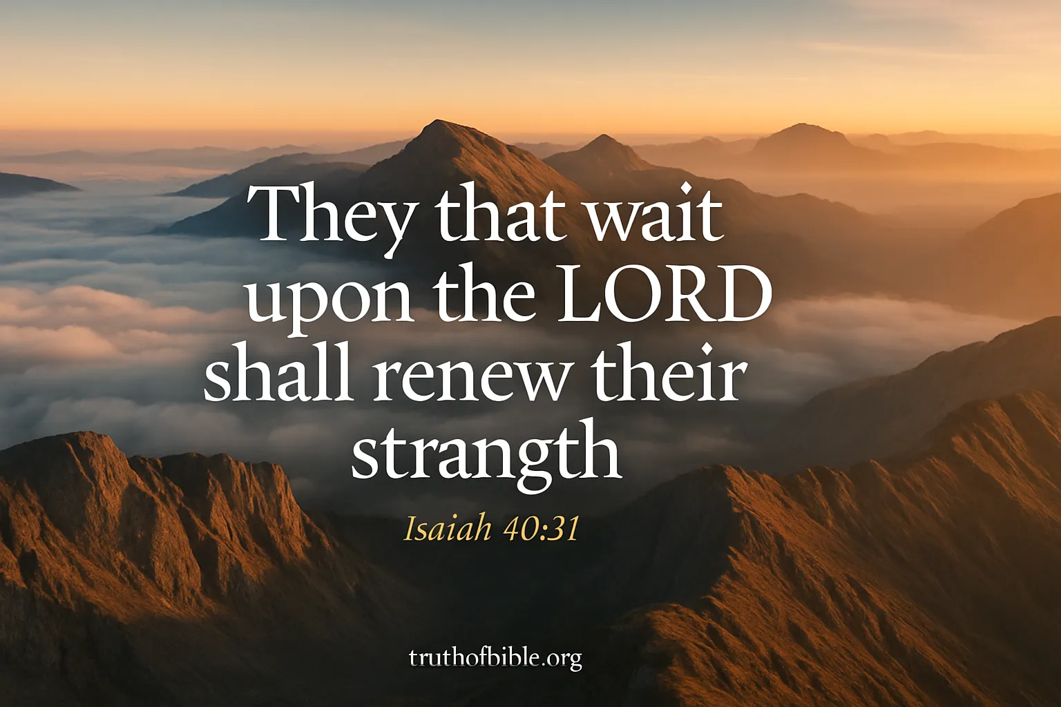 Isaiah 40:31 — They that wait upon the LORD shall renew their strength