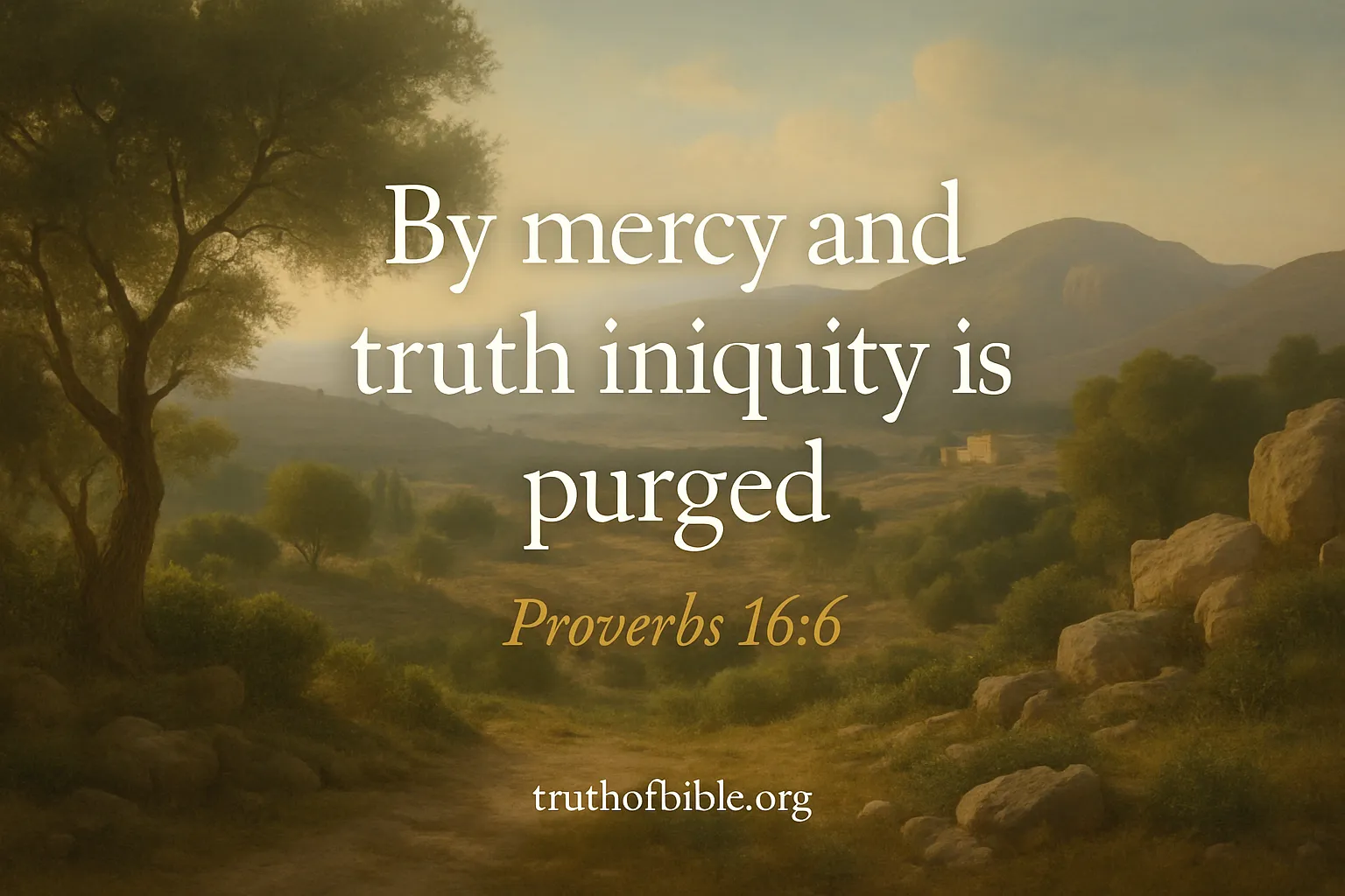 Proverbs 16:6 — By mercy and truth iniquity is purged
